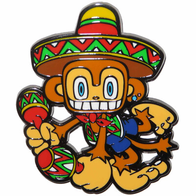 NEU 2'' SEGA SAMBA DE AMIGO NUMSKULL PIN ABZEICHEN OFFIZIELLES SPIEL PROMO KLASSIKER RETRO