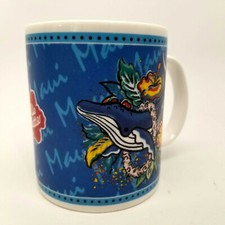 Hilo Hattie The Store of Hawaii Tropical Whales Hibiscus Coffee Cup Mug 2002