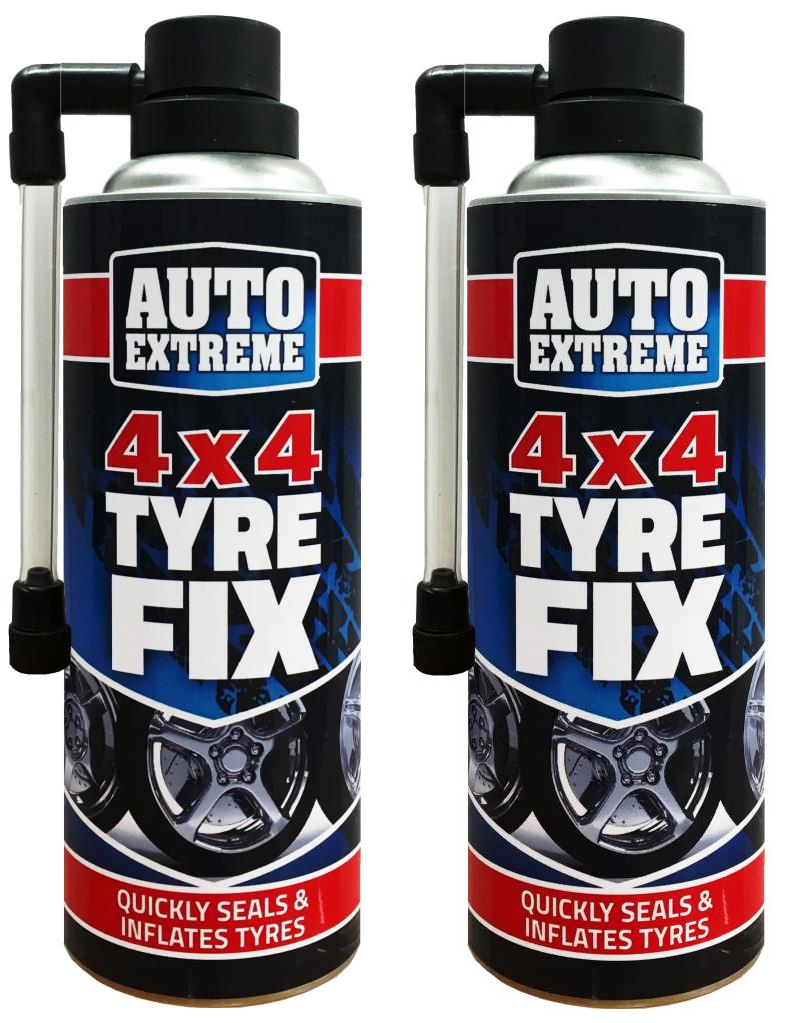 4X4 -2 LARGE QUICK FIX CAR EMERGENCY FLAT TYRE INFLATE PUNCTURE