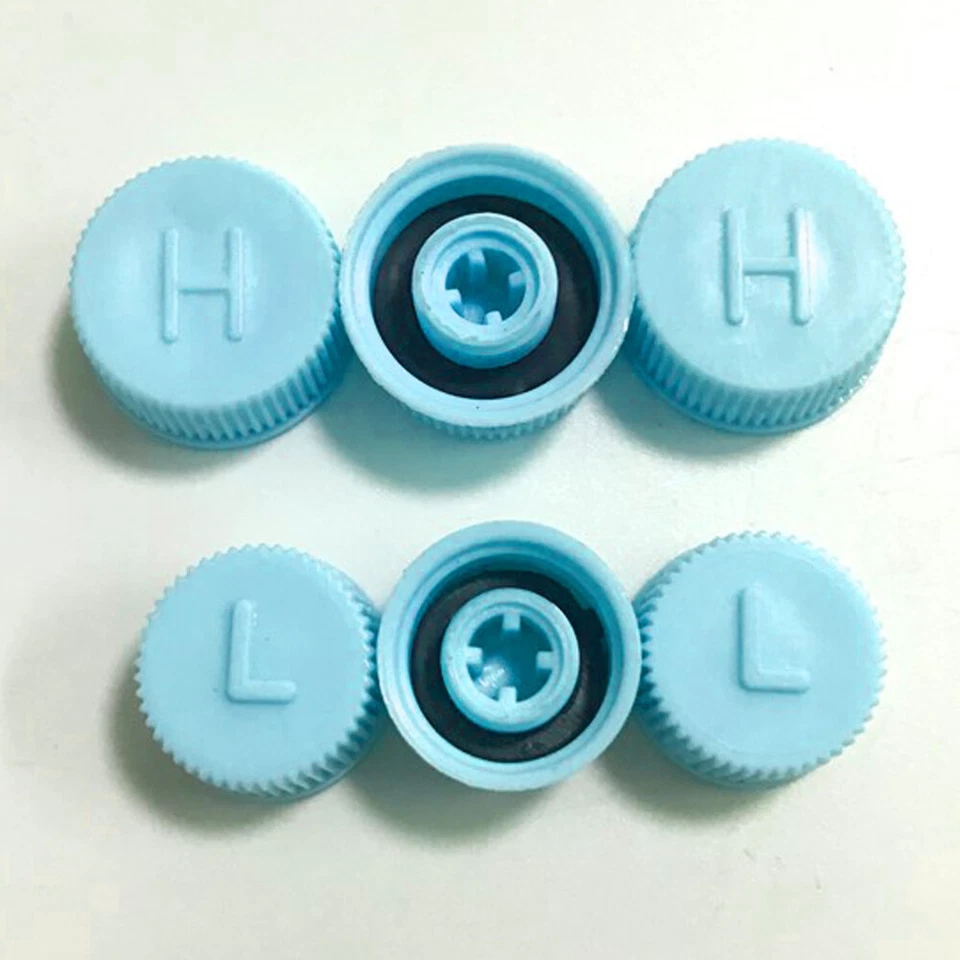 2x High And Low Pressure Air Conditioning Service AC A/C System Valve Caps Blue - Image 4 of 4