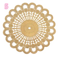 Round Table Place Mat Placemat Gold Lace Doilies Tea Vintage Party Wedding