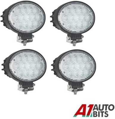4x Profi Oval 65W LED Arbeitsscheinwerfer Lampen Flutlichtlicht Bagger Traktor Bagger