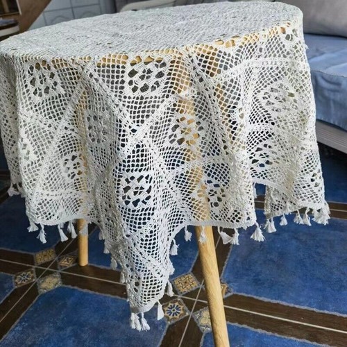 Vintage Cotton Crochet Lace Tablecloth Dining Table Cover Wedding Party Decor - Picture 8 of 56