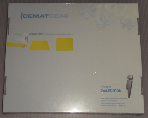 Brand New Still Sealed Icemat Gear 2nd Edition Glass Mouse Pad Rare YELLOW - Picture 2 of 6