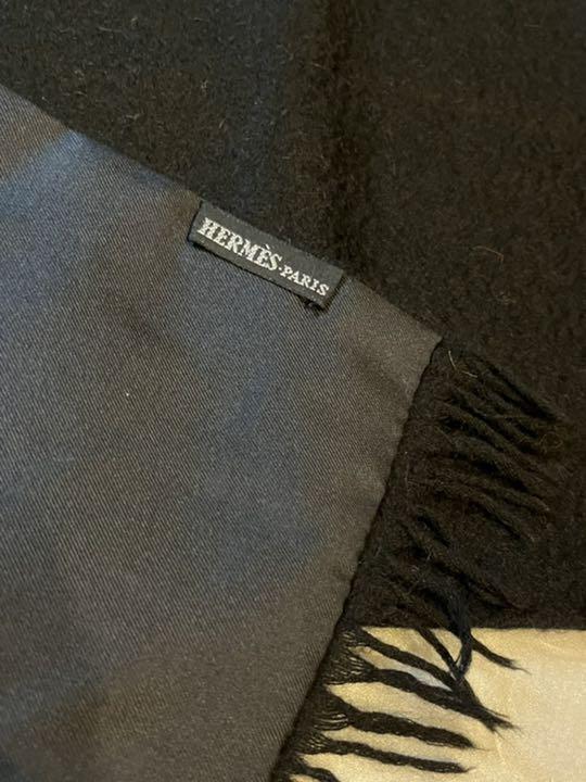 Hermes Rectangular Stole Muffler Silk Cashmere Wo… - image 5