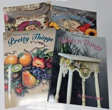 Lot of 4 Delane Lange Decorative Painting Patterns Books Angels Gnomes Tables