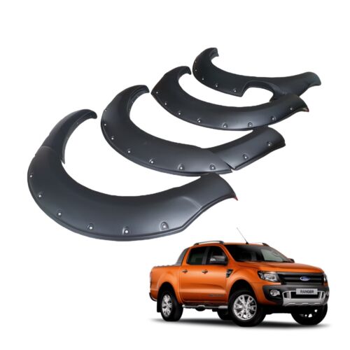 OFF-ROAD BOLTED MATTEBLACK FENDER FLARES ARCHES FOR FORD RANGER T6 2012-2014 - 第 1/8 張圖片