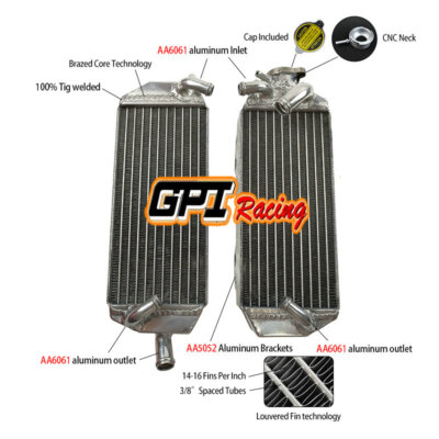 GPI Aluminum Radiator FOR Suzuki RM 250 RM250 1996 1997 1998