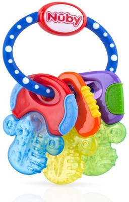Nuby Glace Morsure Anneau De Dentition Cles Bebe Enfant Cool Gel Toy Gift Bn Ebay