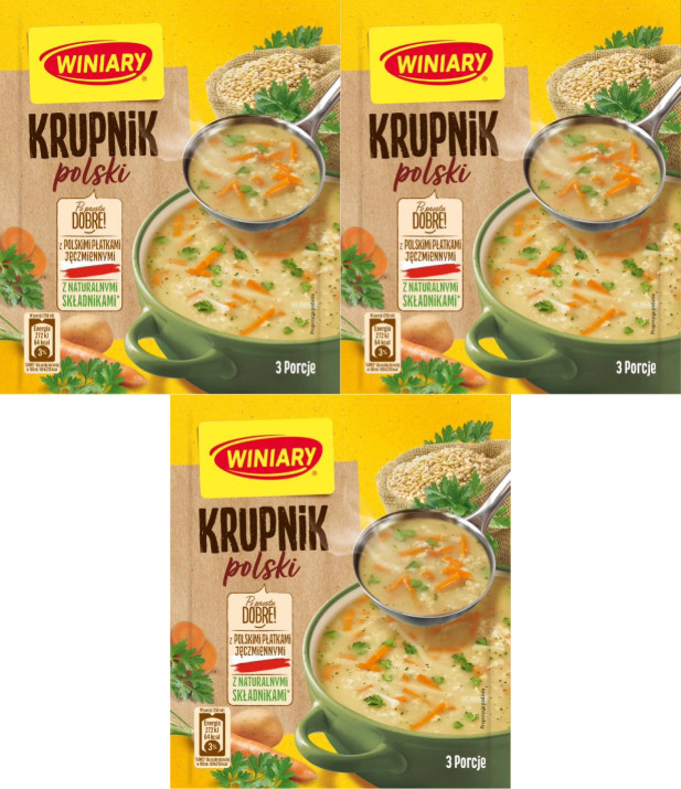 Винный суп быстрого приготовления польский КРУПНИК 3 шт./9 порций -Легко готовится-ДОСТАВКА БЕСПЛАТНО