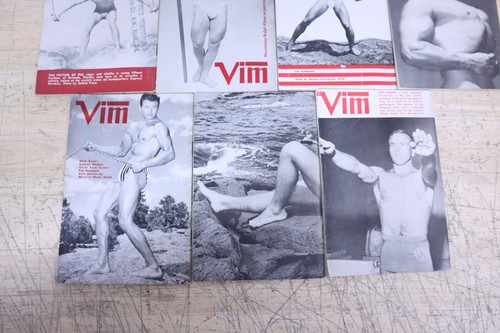 Nice Lot x7 VIM 1955 1956 Male Beefcake Magazine Vintage Gay Interest Magazines - Picture 8 of 8
