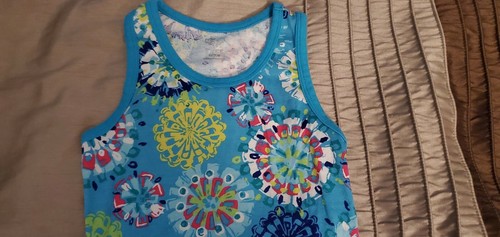 Children's Place Girls Blue With Multicolor Design Tank Top/ M (7/8) - Picture 2 of 7