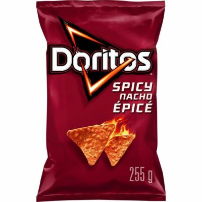 12 Bags Doritos Spicy Nacho Tortilla Chips 255g each, From Canada ,Free Shipping
