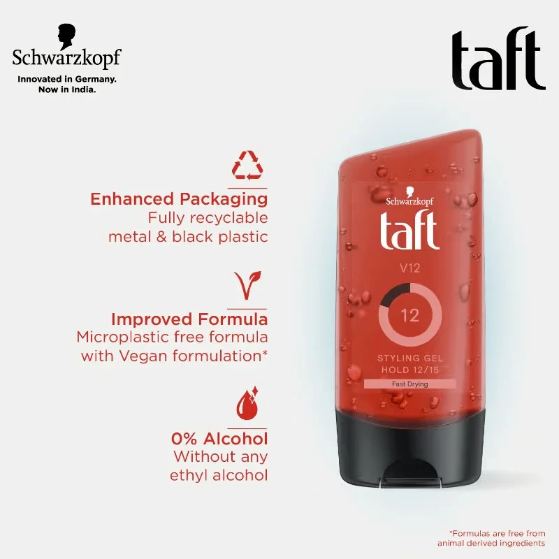 Gel de peinado Schwarzkopf Taft Power V12 (150 ml + 150 ml) envío gratuito y rápido Foto 4 de 4
