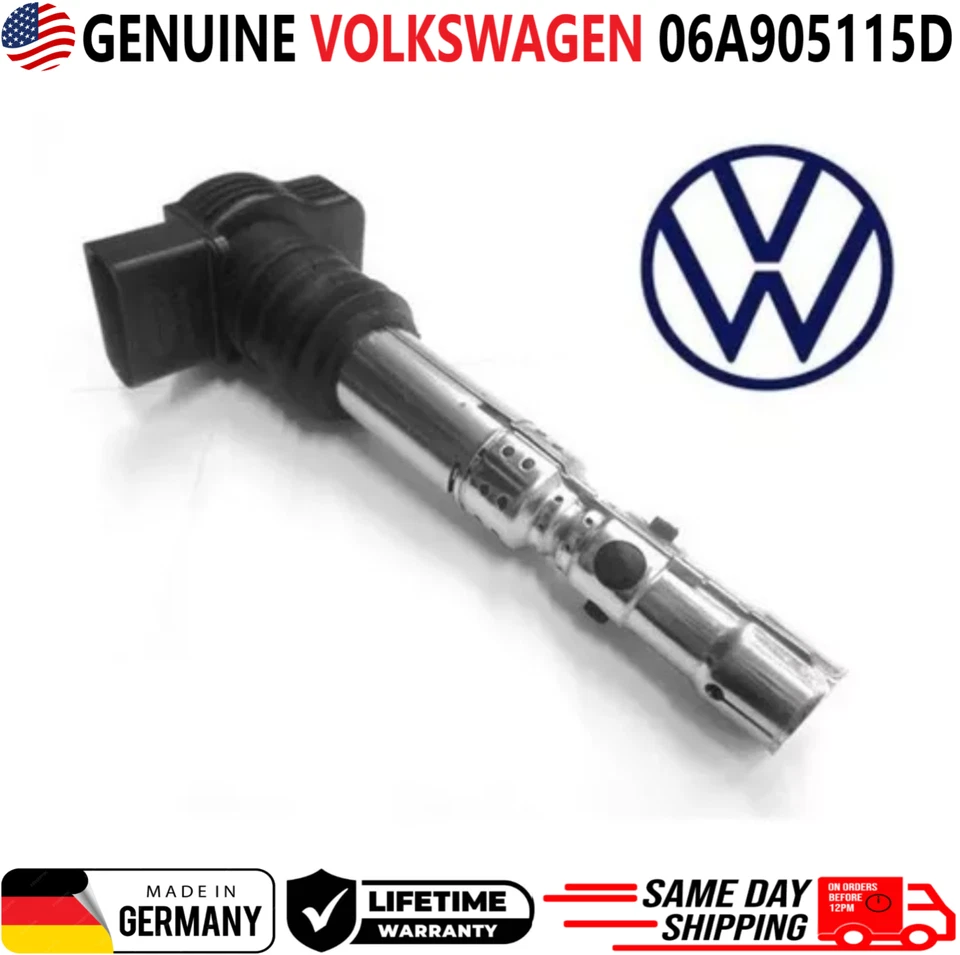 GENUINE VW x4 Ignition Coils For 1999-2007 Volkswagen Audi 1.8L 2.7L, 06A905115D - Image 2 of 4