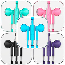  2 Pack Earphones with Microphone Premium Earbuds Stereo Bass Headphones in Ear