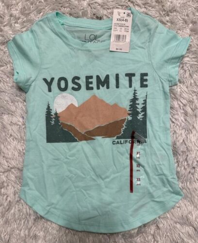 LOL VINTAGE Girls' T shirt Short Sleeve Graphic Yosemite Size XS