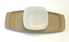 Tupperware Chip and Dip Snack Tray 3 Piece USA Vintage 771-2 EUC