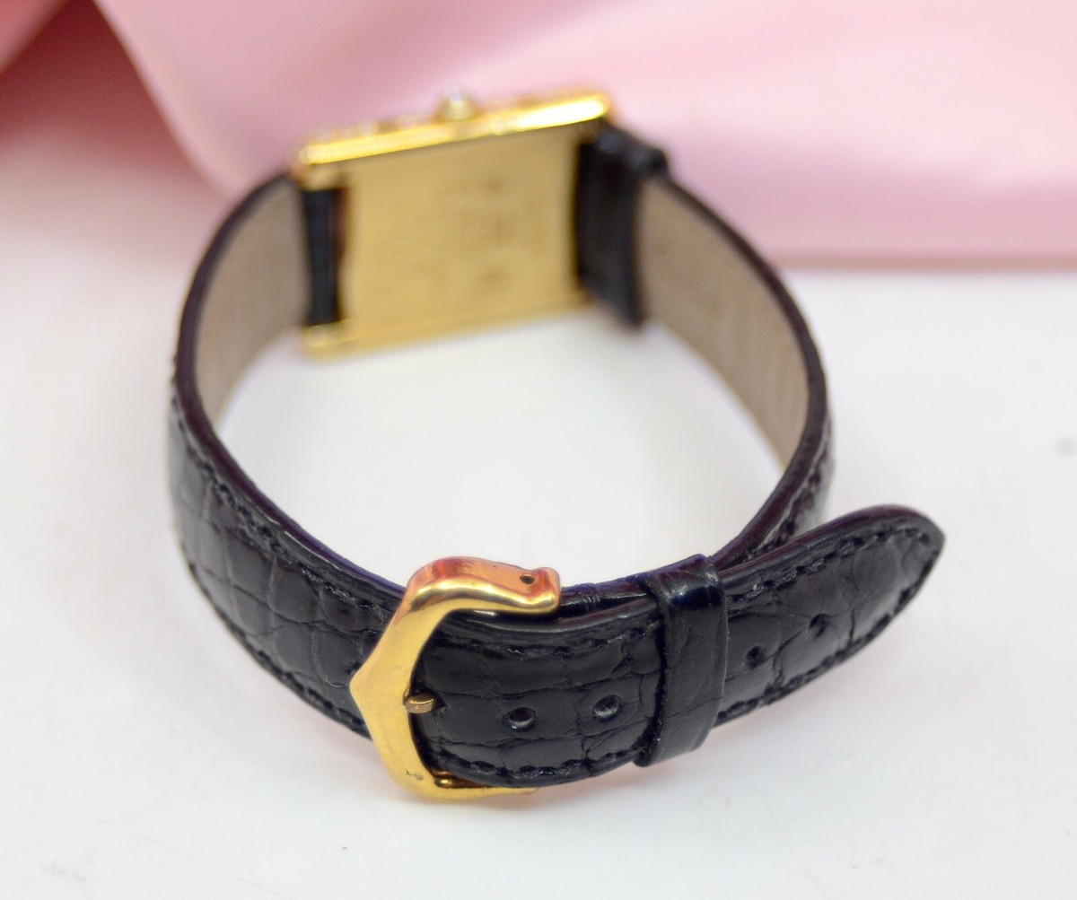 Cartier Paris Vermeil Watch Argent 925 18K Gold Plated w