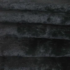 1/4 yd VIS1 Black INTERCAL 6mm "Flat" Med. Dense German Viscose Fur Fabric