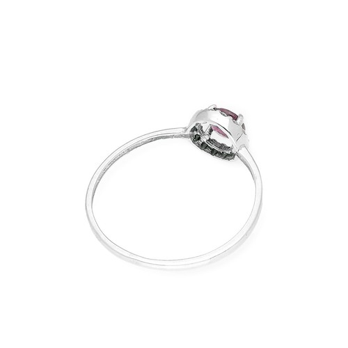 Anillo Rubí y Diamantes Oro Blanco Complementos de Mujer Joyería de Moda - Imagen 5 de 13
