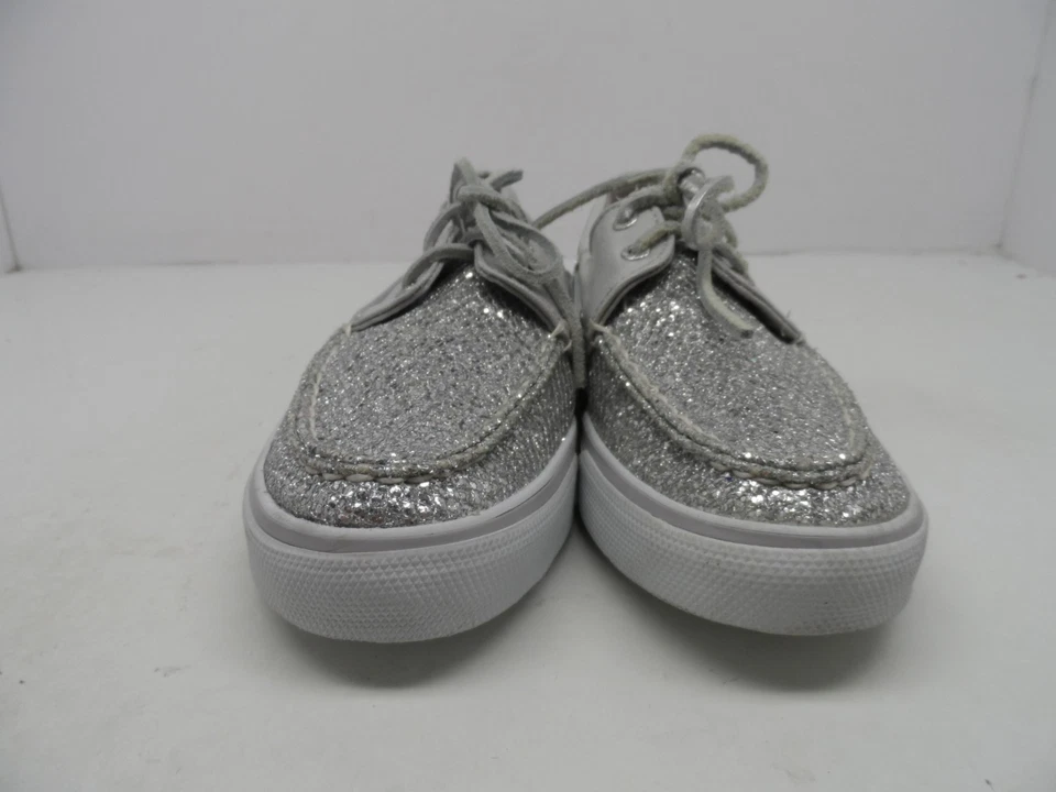 Zapatos de barco Sperry para mujer Bahama plateados brillantes *mismate* izquierda 7,5 M / derecha 8 M Foto 2 de 4