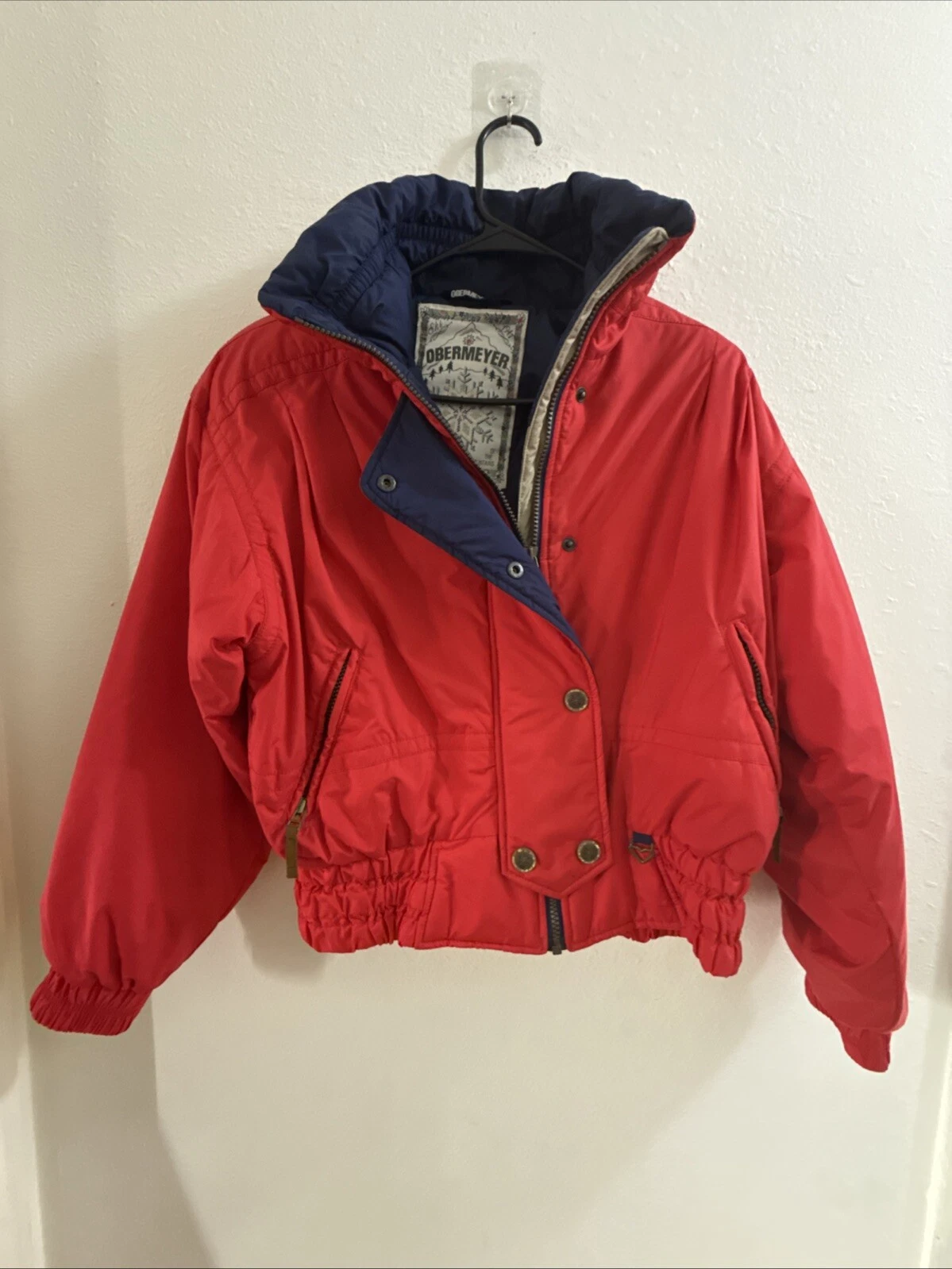 Vintage Obermeyer Ski Jacket Women’s 8 Red Snow Coat In Great Condition
