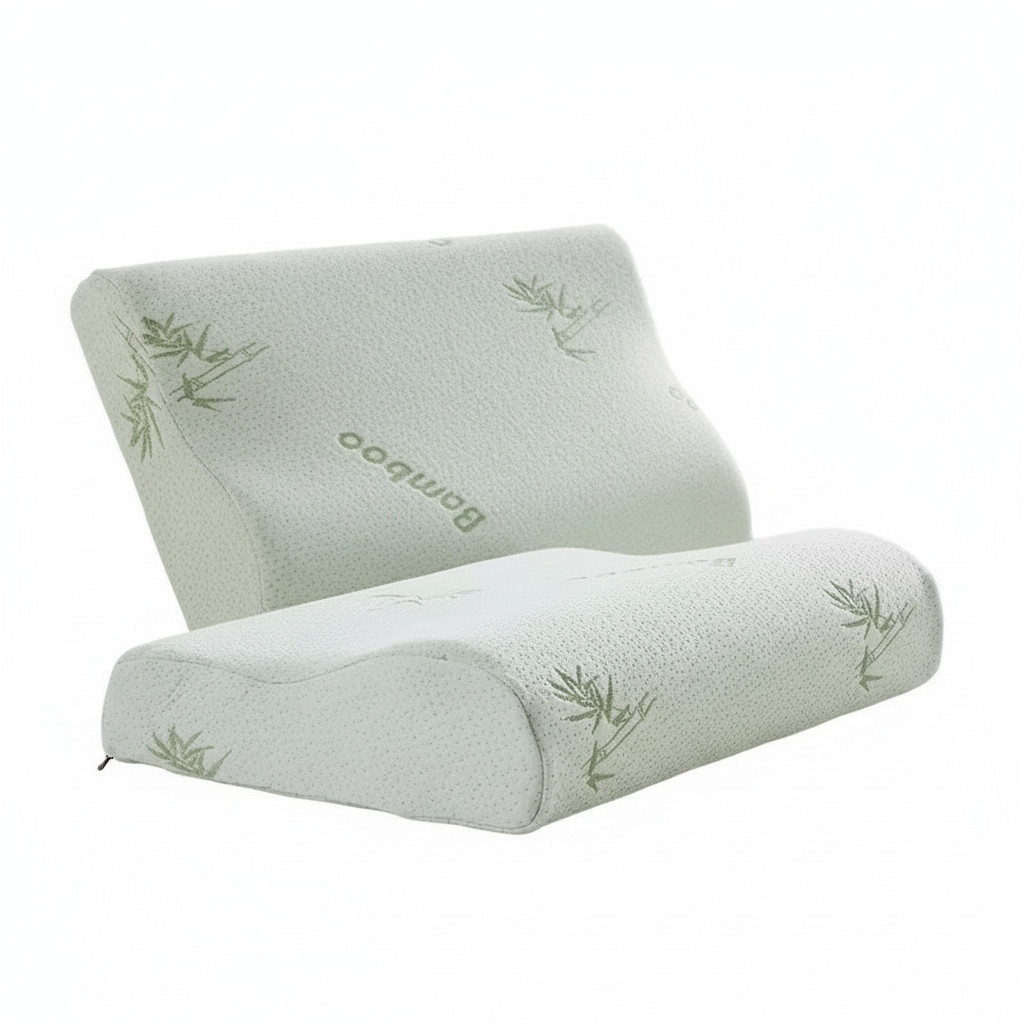 Oreiller de luxe en mousse à mémoire de forme ergonomique et housse thermorégulatrice