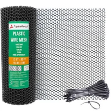 AlpineReach Plastic Wire Mesh 1.3ft x 30ft 15.7 x 360 Fence Roll with Zip Tie...