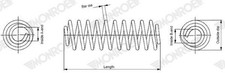 1x Fahrwerksfeder MONROE SPRINGS SP4026 für KANGOO RENAULT 2 KW0 FW0 BE BOP TCe
