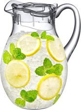 Bubbly 64oz Plastic Water Pitcher w/Lid BPA-Free Clear Fridge Jug 2Qt