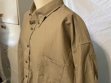 Red Kap 1923 Industrial Work Shirt Mens Size 5XL Heavy Weight Tan