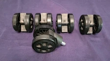 (5) Black, Office Chair Caster Wheels
