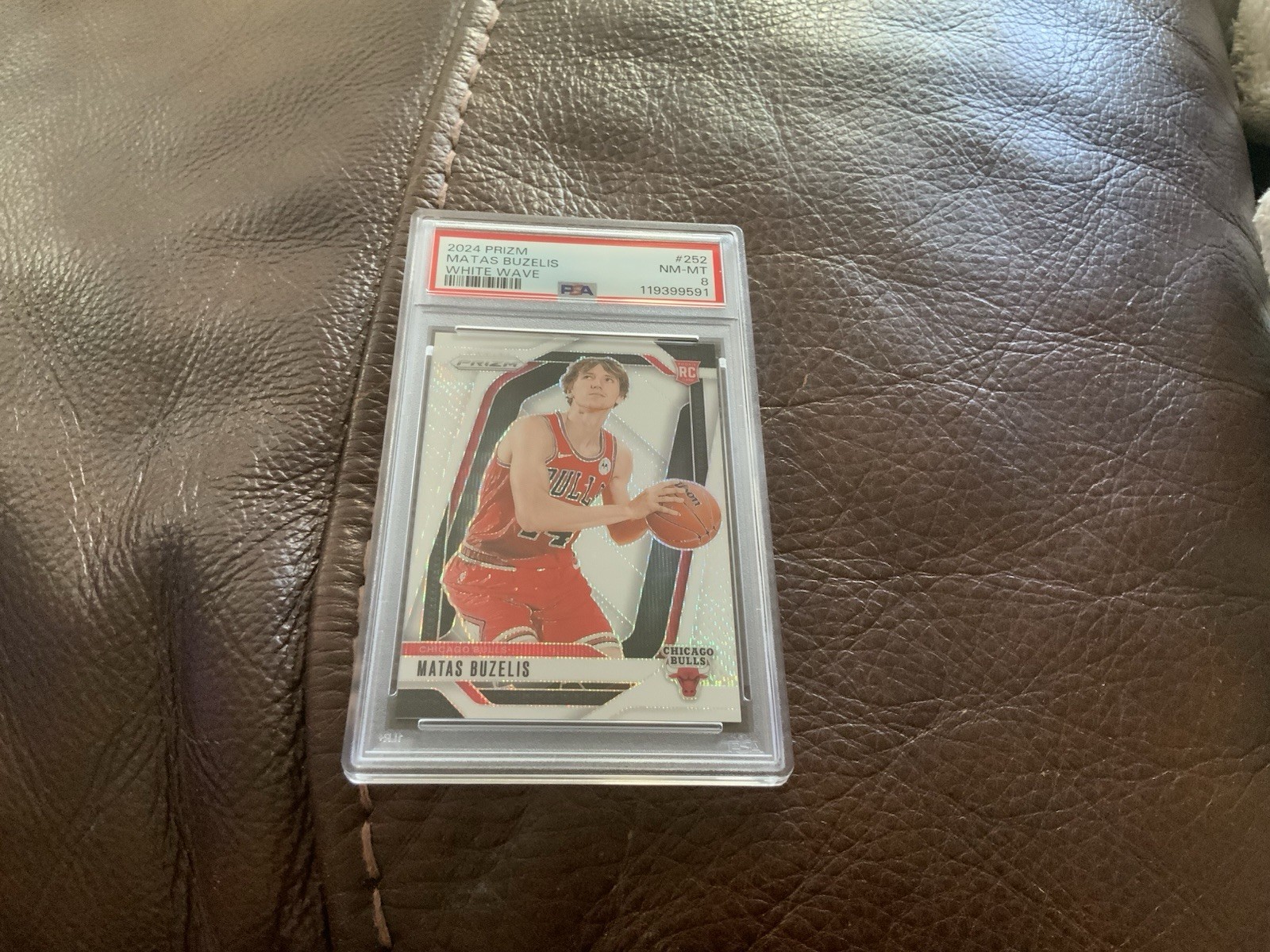 2024-25 Panini Prizm Matas Buzelis #252 White Wave Prizm /38 (RC) Bookend LowPOP