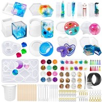 Epoxidharz Formen Set 120 StüCk Kunstharz Resin Diy Silikonformen