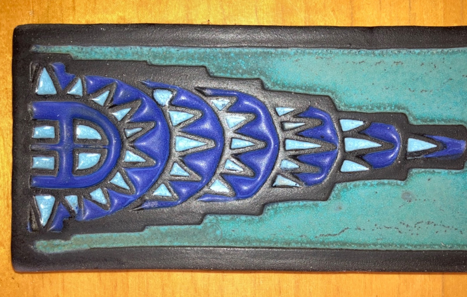 Spalding Studio Chrysler Building Tile Pottery Wall Art Doug DS Rare Flaws Wear