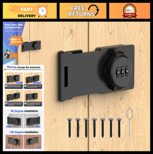 Heavy Duty Combination Cabinet Locks  Password Hasp Lock for Barn Door, Shed, G