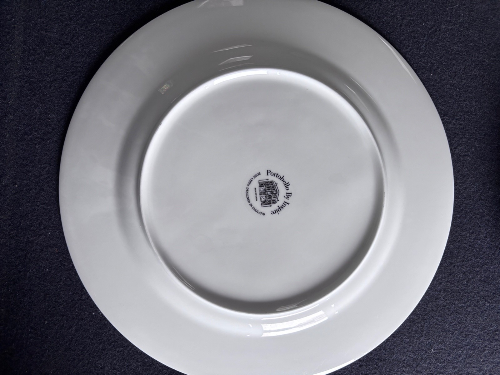 Portobello by Inspire Purple and Black Peony (6)  Bone China Dinner Plates