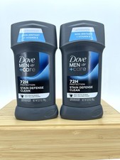 Dove Men Care 72H Stain Defense Clean Deodorant 2.7oz - 2 PACK