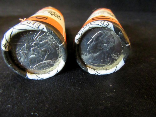 P & D US Mint Set Wrapped Rolls 2006 Nevada Statehood Quarters 80 Coins  BU - Afbeelding 3 van 6