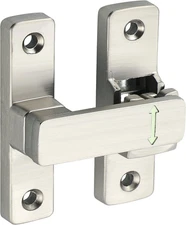 90/180 Degree Flip Latch Gate Latch, Heavy Duty Black Safety Door Lock Enhanc...