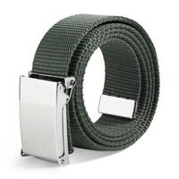 `Blank Chrome No Logo 1.25`` Buckle - Charcoal Roll Webbing` (Us Import) ACC NEU