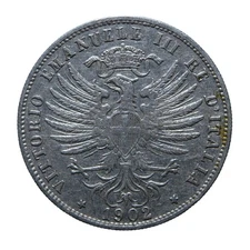 25 centesimi 1902 Aquila Sabauda - Roma - Vittorio Emanuele III - Regno - BB