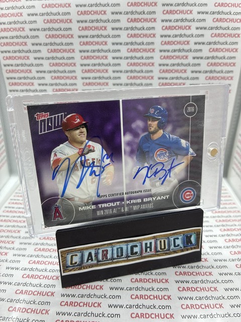 2016 Topps Now #OS-TBA Mike Trout / Kris Bryant Off Season Auto #23/25