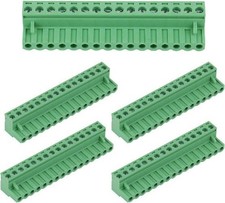 5 pcs 16 Pin 5.08mm Pitch Pluggable PCB Angle Screw Terminal Block Connector