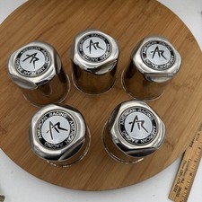 Vtg American Racing Push-thru Wheel Center Caps Chrome Ar Logo 4.25 Vtg American Racing Push-thru Wheel Center Caps Chrome Ar Logo 4.25