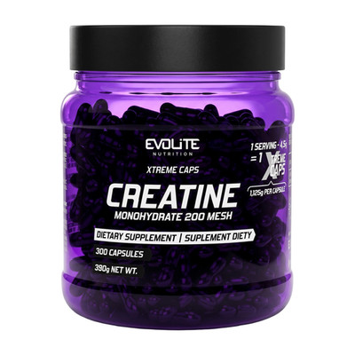 EVOLITE  CREATINE Monohydrate 300 Kapseln 100 Portionen Kreatin + extra BONUS