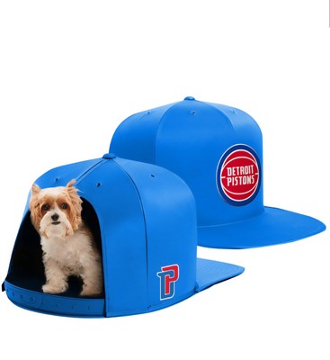 NBA Detroit Pistons Blue/ Red Plush Pet Nap Cap Dog Bed Small 27''x19'' NEW  
