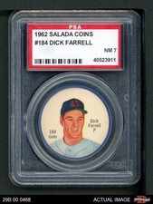 1962 Salada Coins #184 Turk Farrell Colt 45s PSA 7 - NM