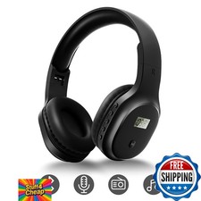 UMUTOO Wireless Headphones BT 5.0, FM Radio, Mic. Rechargeable, Lightweight Head